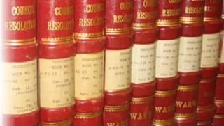 Row of books