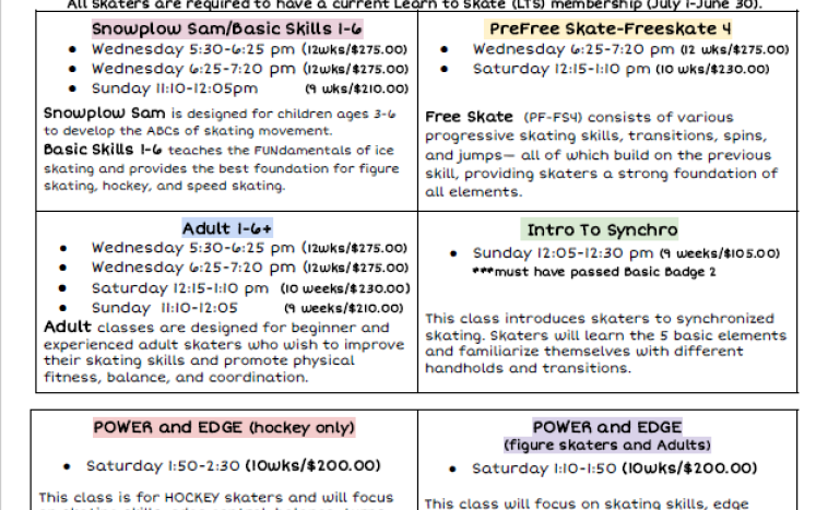 Warwick Figure Skaters Spring 2026 Learn to Skate
